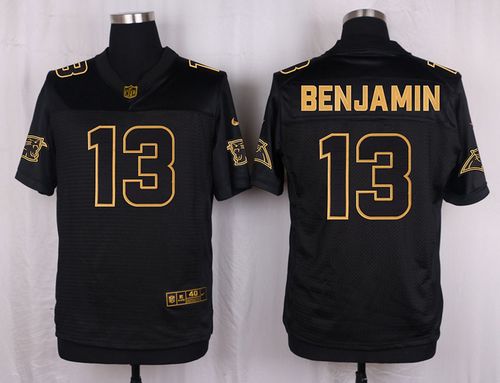 Nike Panthers #13 Kelvin Benjamin Black Men's Stitched NFL Elite Pro Line Gold Collection Jersey - Click Image to Close